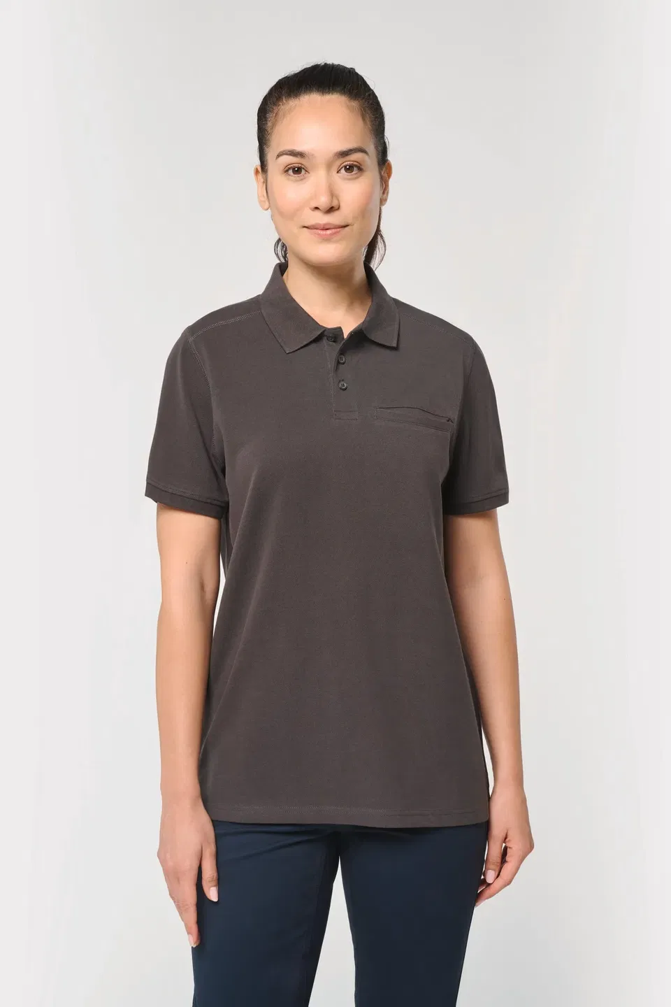 Polo ecorresponsable con bolsillo en el pecho unisex