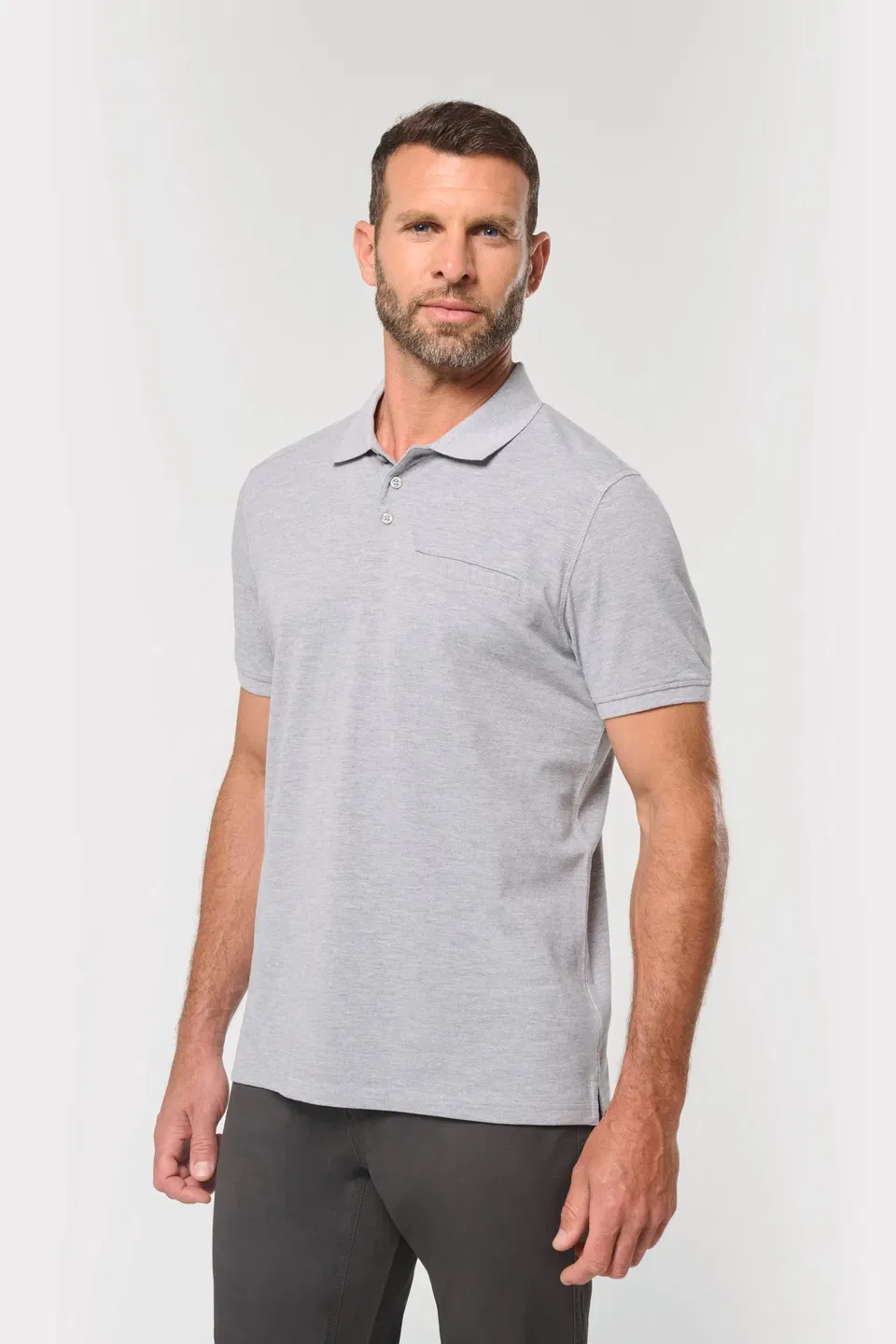 Polo ecorresponsable con bolsillo en el pecho unisex