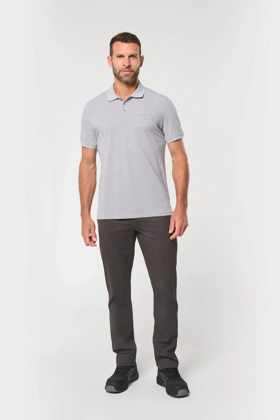 Polo ecorresponsable con bolsillo en el pecho unisex