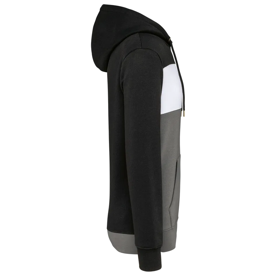 Sudadera tricolor con capucha unisex