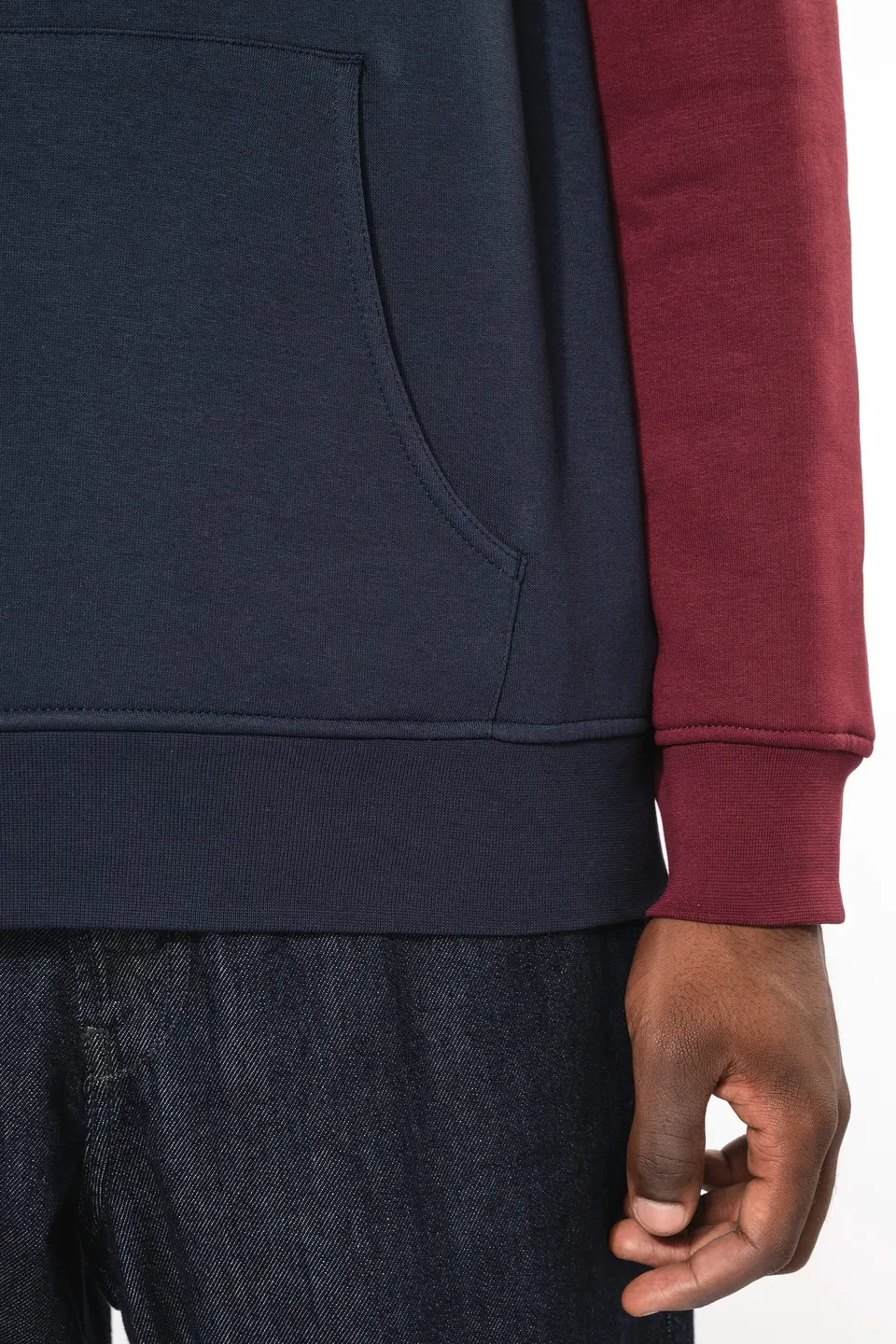 Sudadera tricolor con capucha unisex