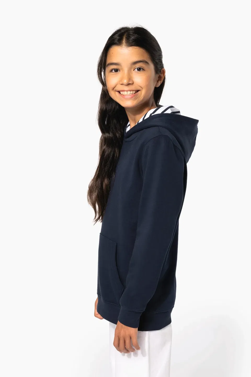 Sudadera con capucha de forro contrastado infantil