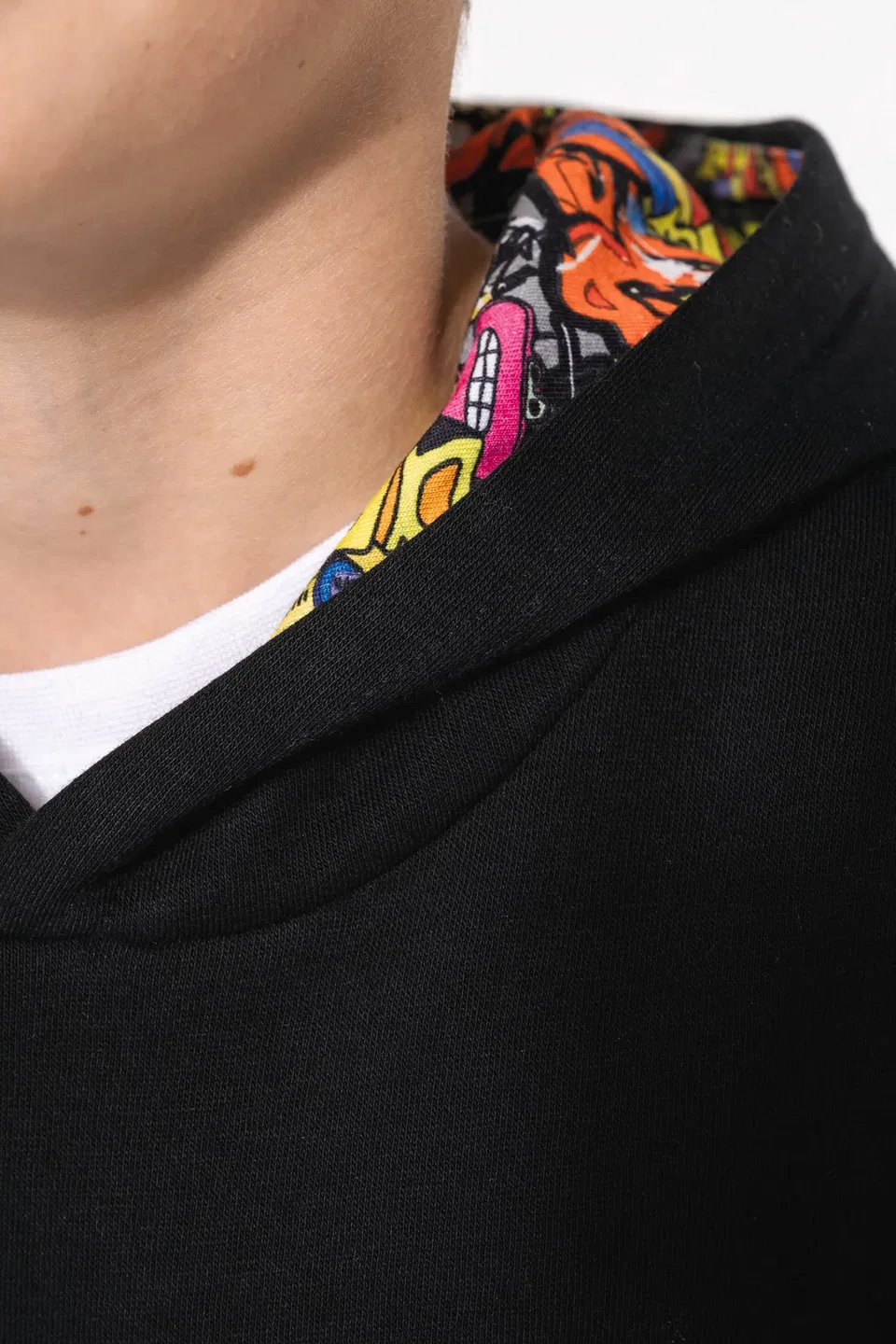Sudadera con capucha de forro contrastado infantil