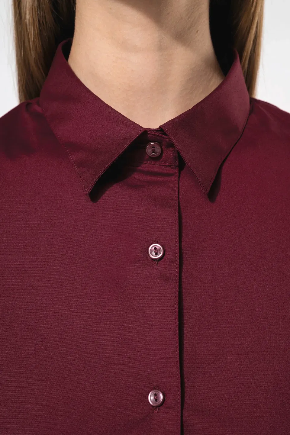 Camisa stretch manga corta mujer