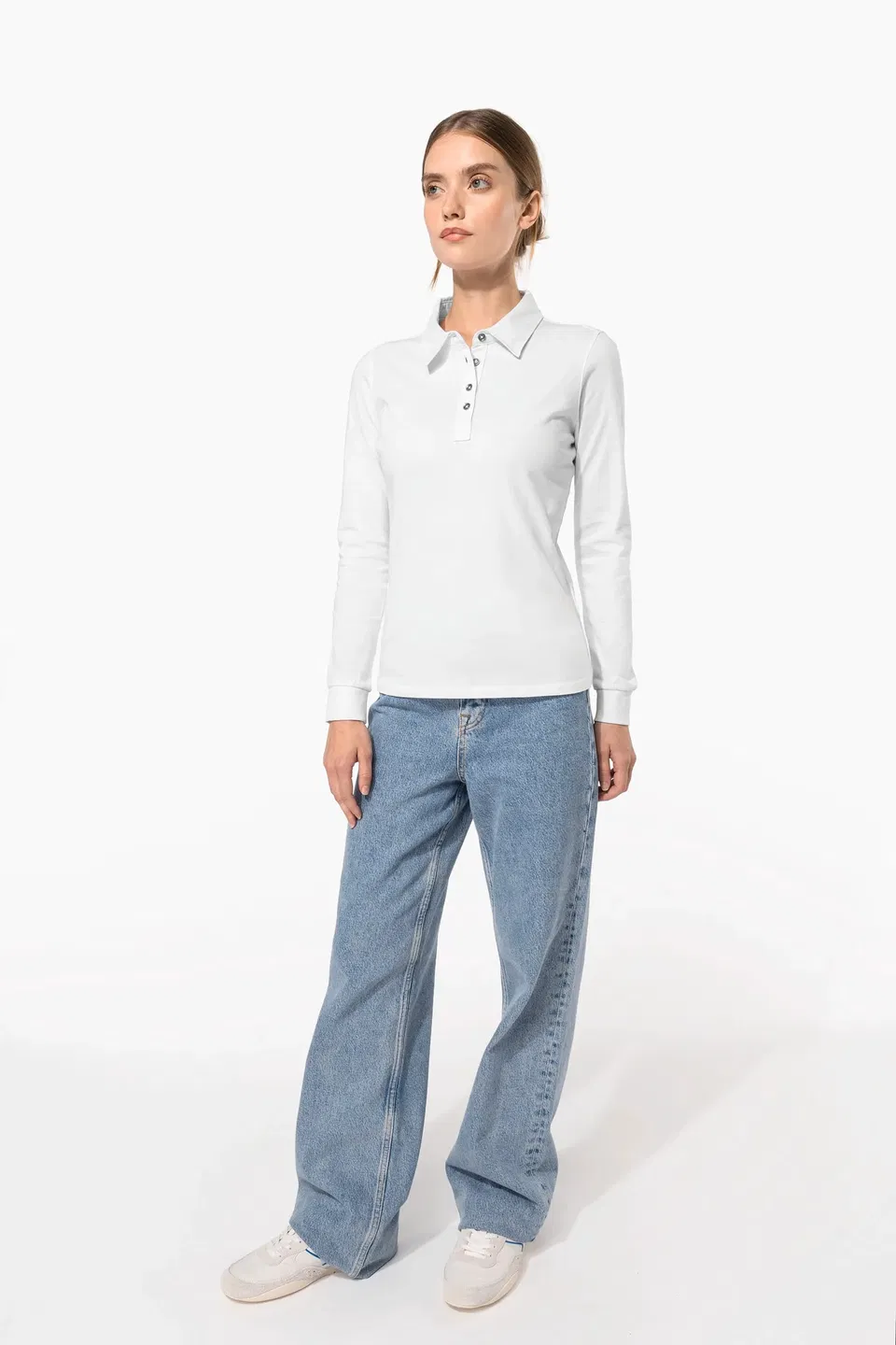 Polo jersey manga larga mujer