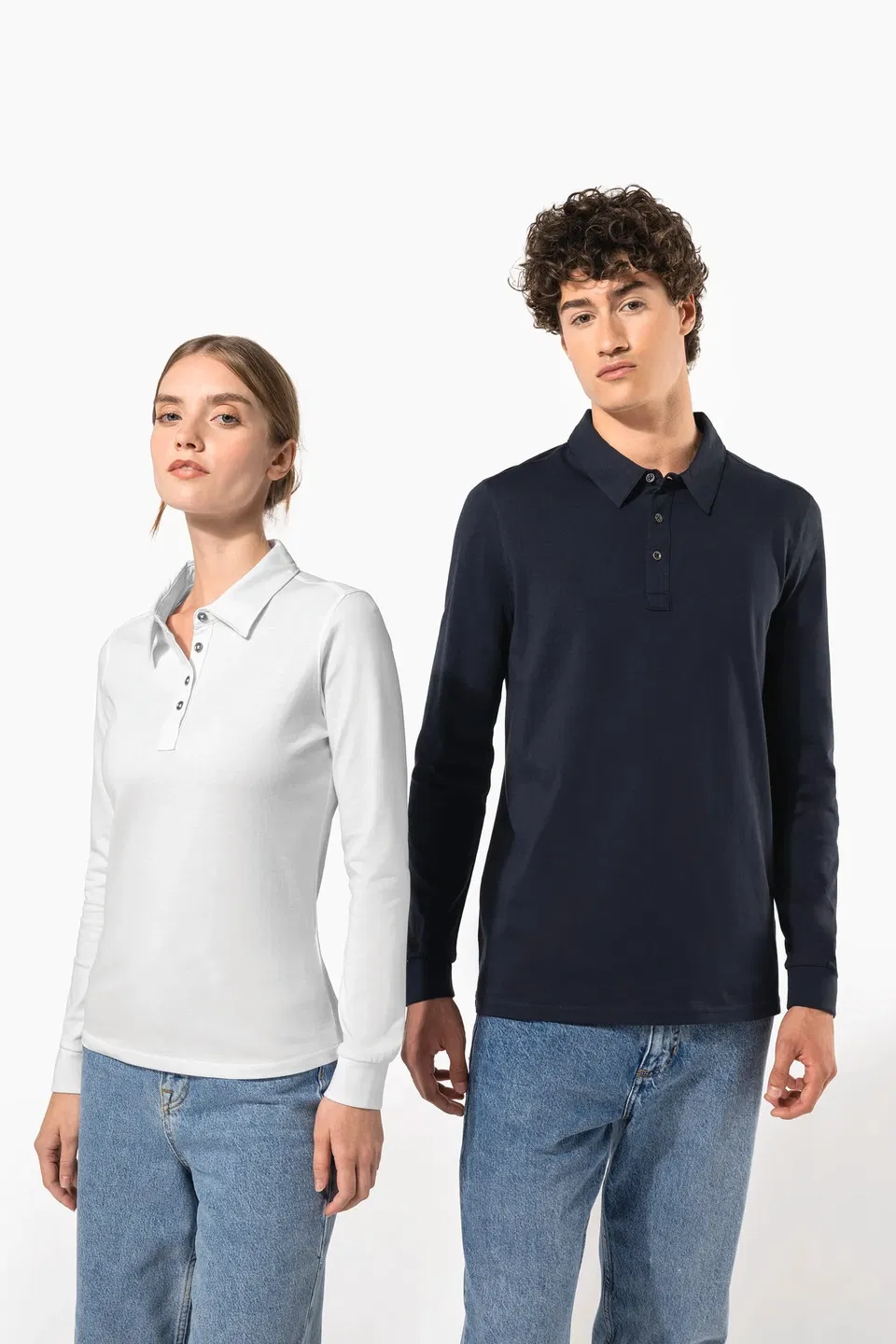 Polo jersey manga larga mujer