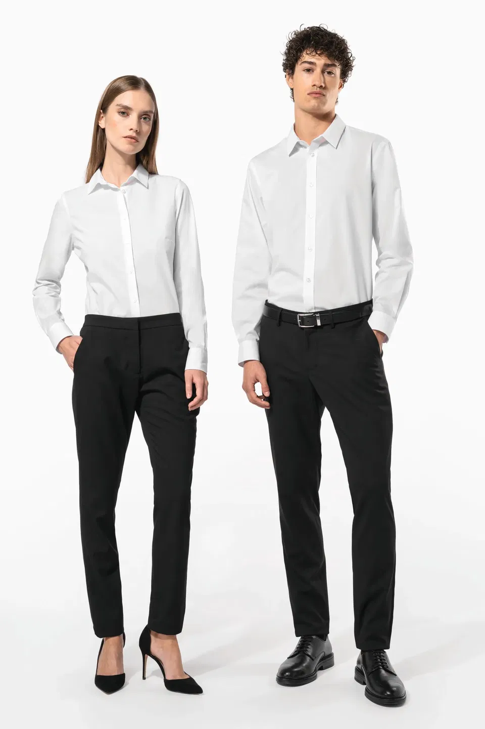 Camisa de popelina de polialgodón de fácil cuidado para hombre