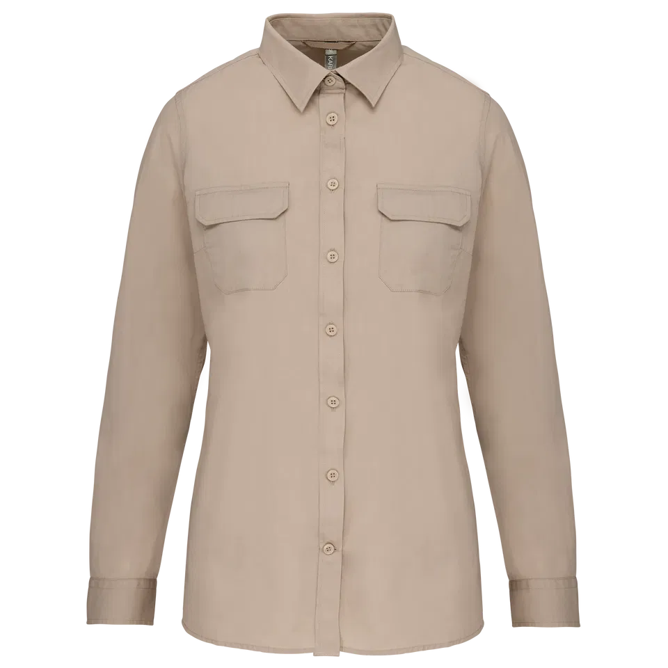 Camisa Safari manga larga mujer