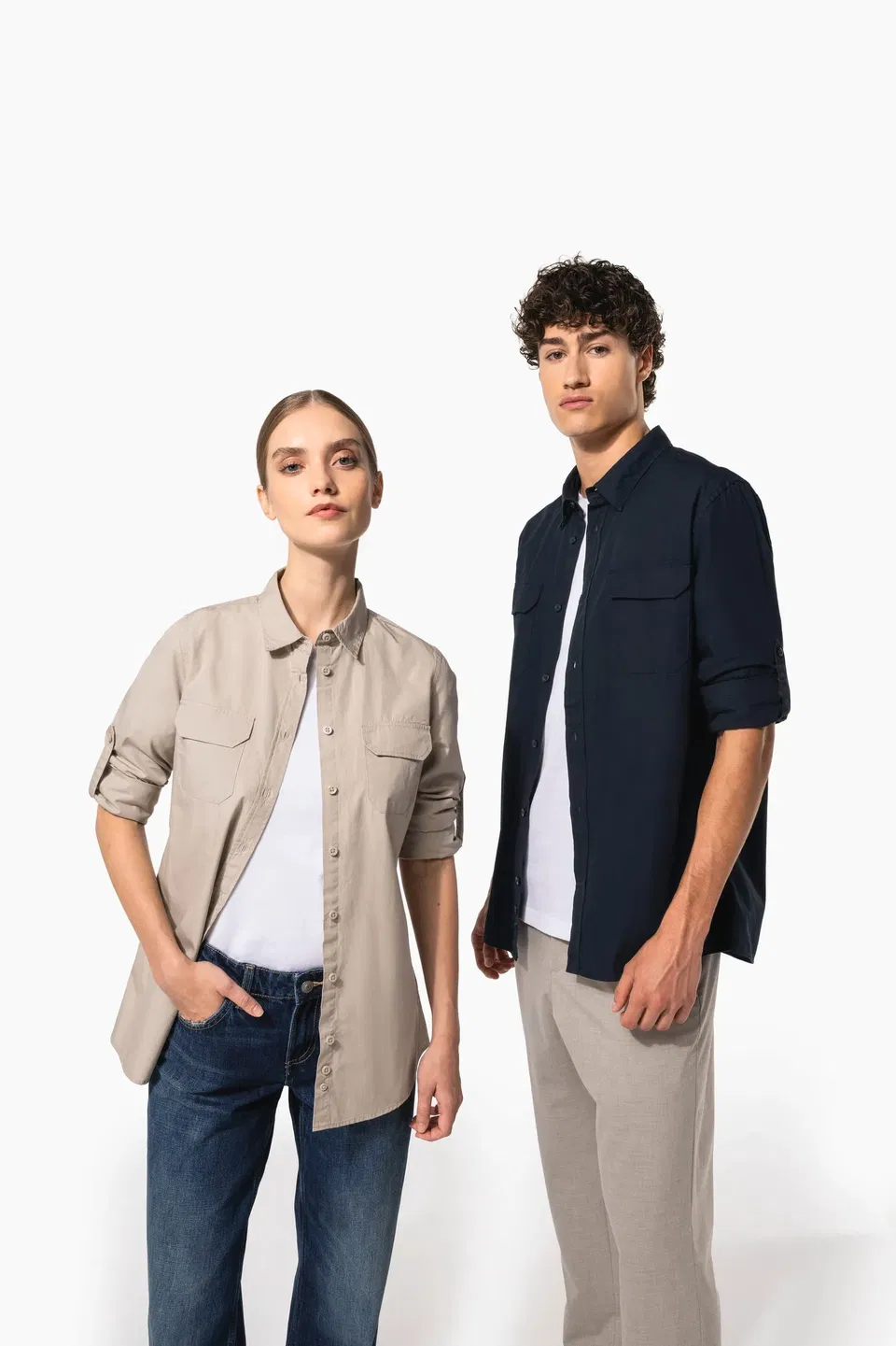 Camisa Safari manga larga mujer