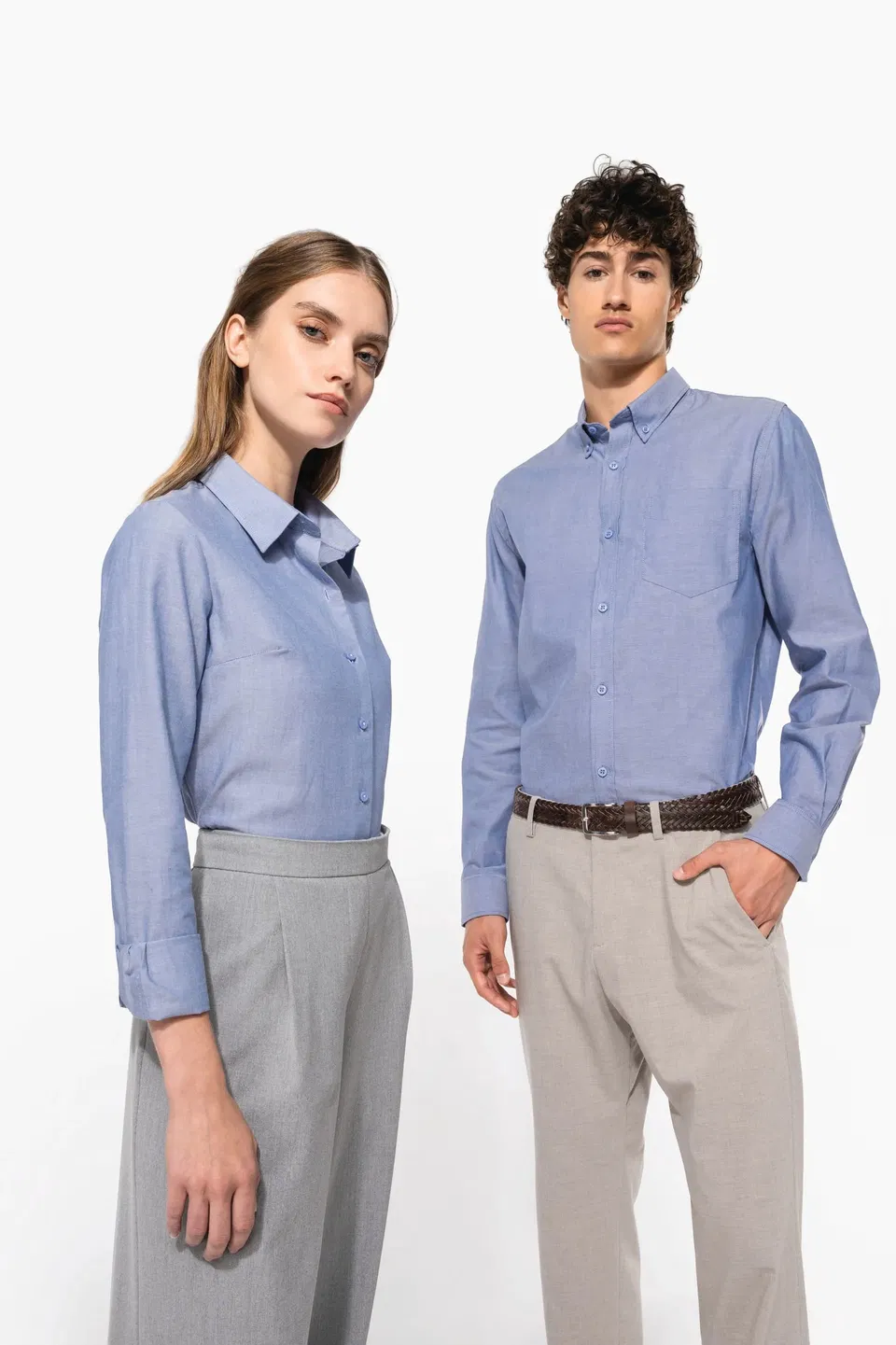 Camisa oxford manga larga hombre
