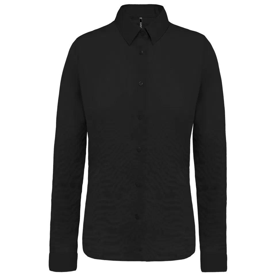 Camisa popelina manga larga mujer