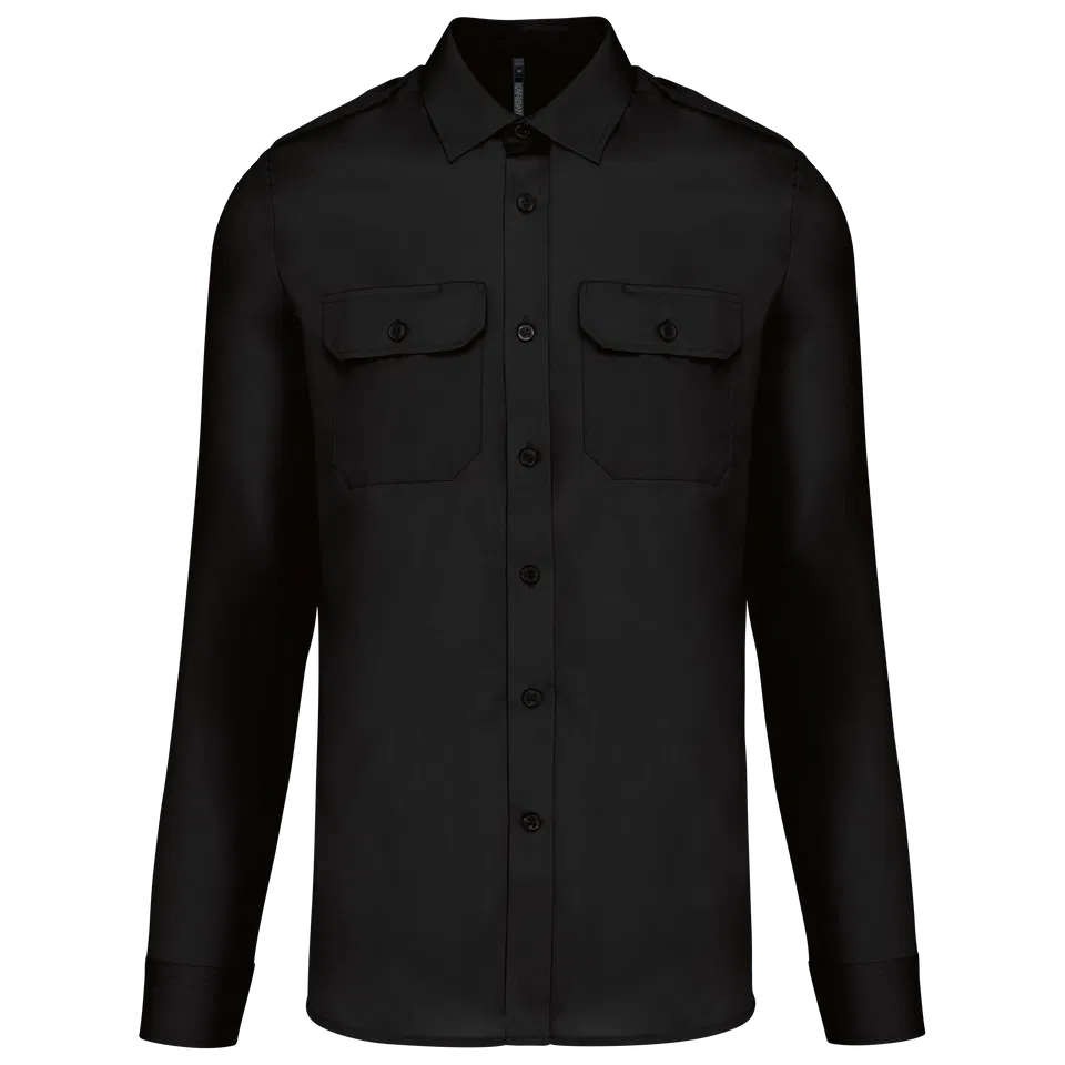 Camisa piloto manga larga hombre