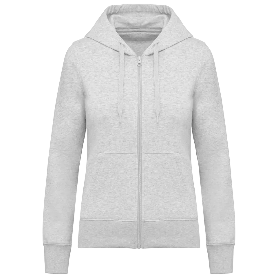 Sudadera con capucha y cremallera ecorresponsable mujer