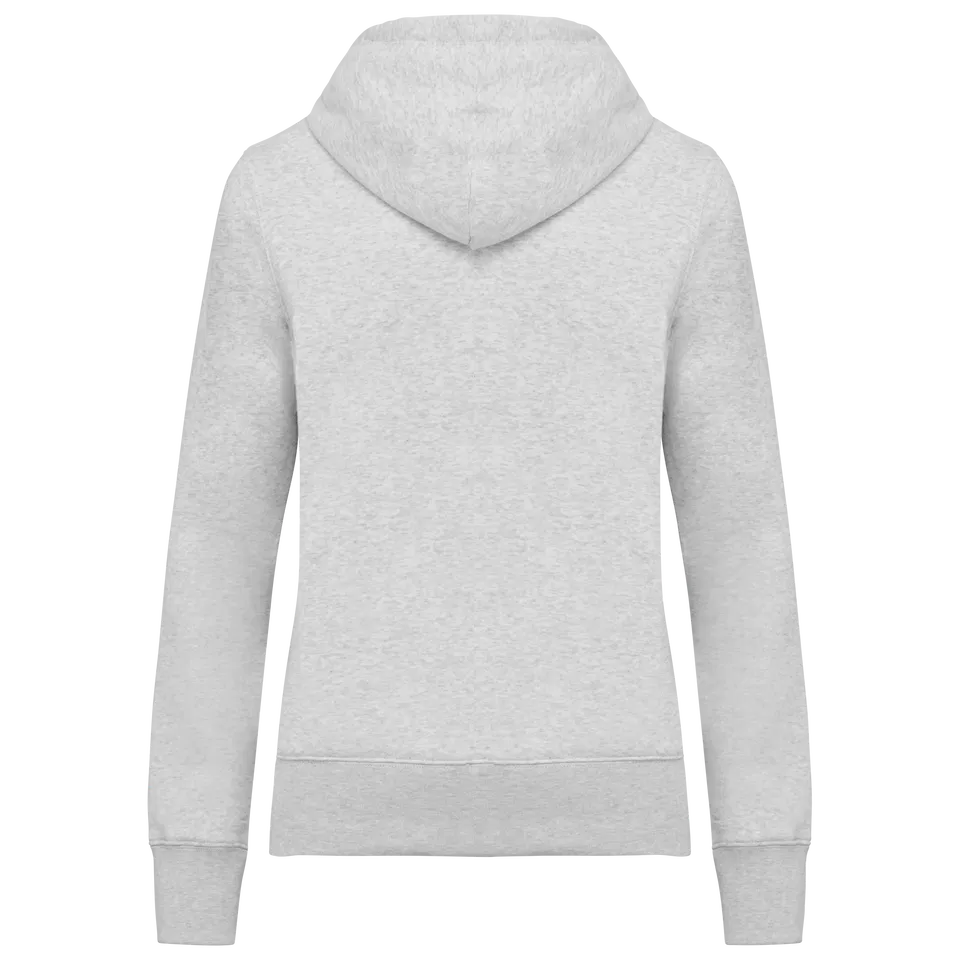 Sudadera con capucha y cremallera ecorresponsable mujer