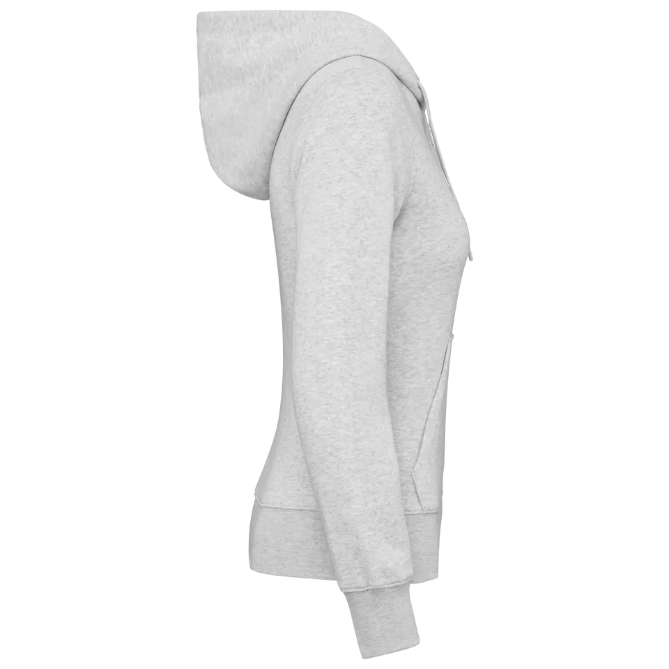 Sudadera con capucha y cremallera ecorresponsable mujer
