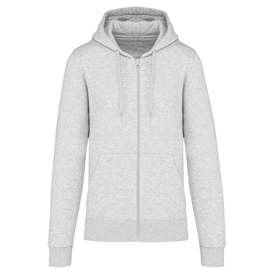 Sudadera con capucha y cremallera ecorresponsable hombre