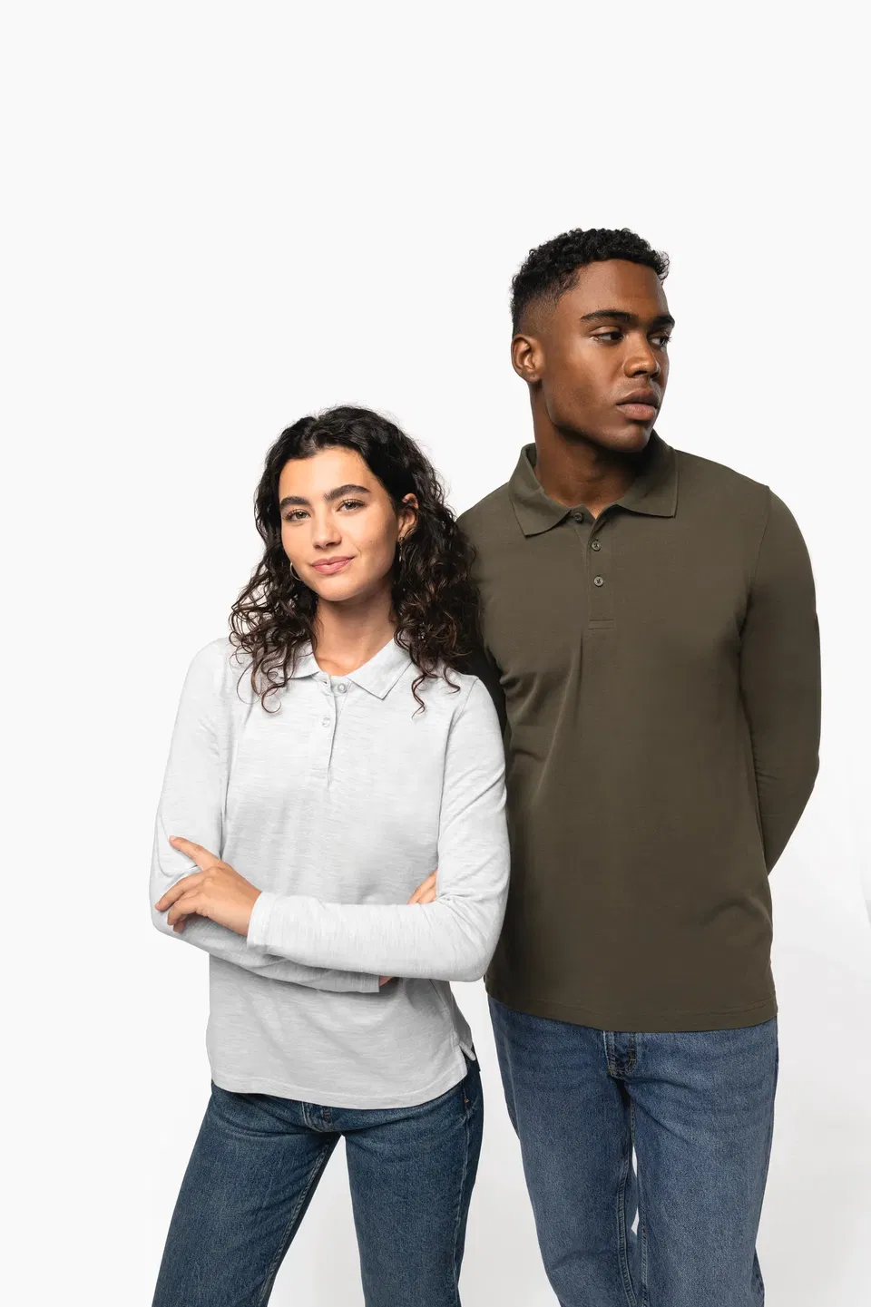 Polo manga larga mujer