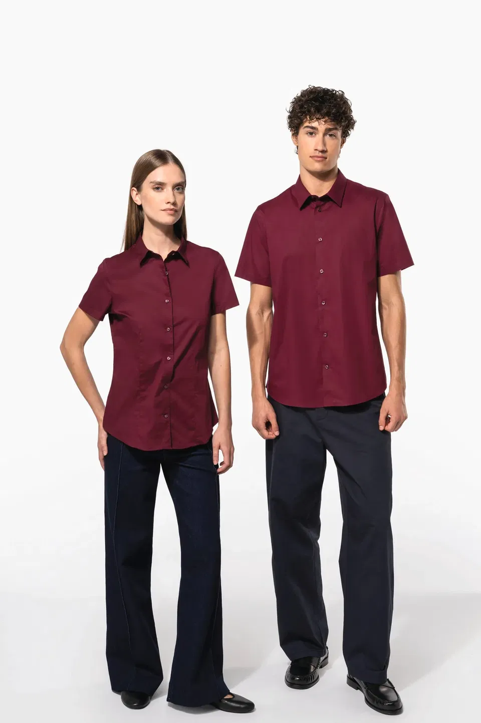 Camisa strech manga corta hombre