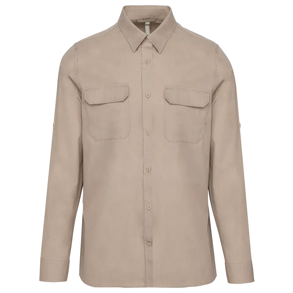 Camisa Safari manga larga hombre