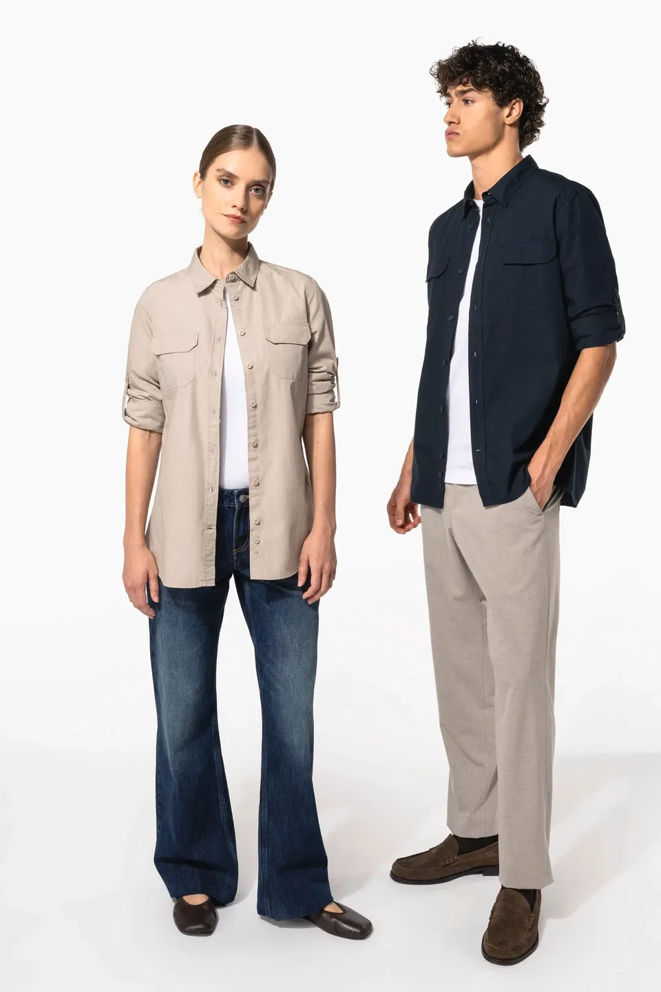 Camisa Safari manga larga hombre