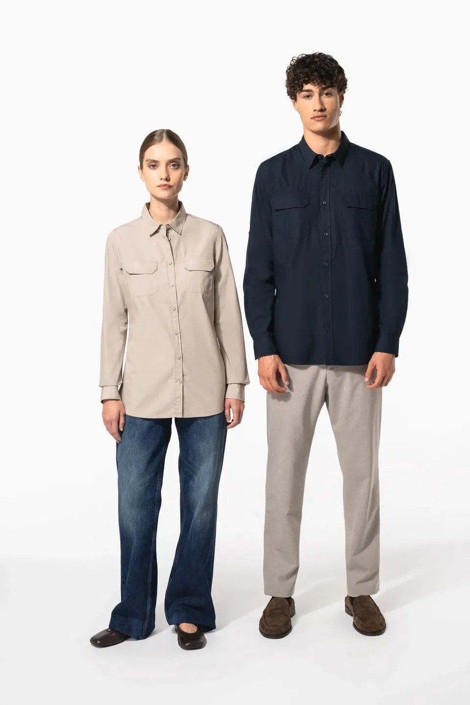 Camisa Safari manga larga hombre