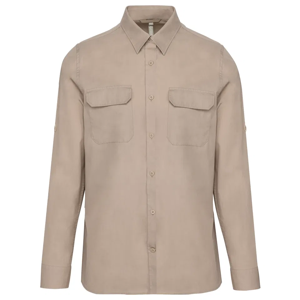 Camisa Safari manga larga hombre