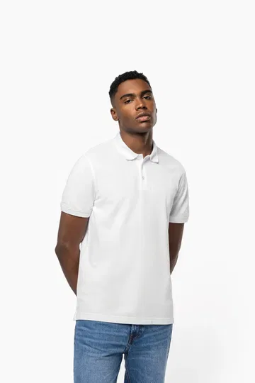 Polo de punto piqué manga corta hombre