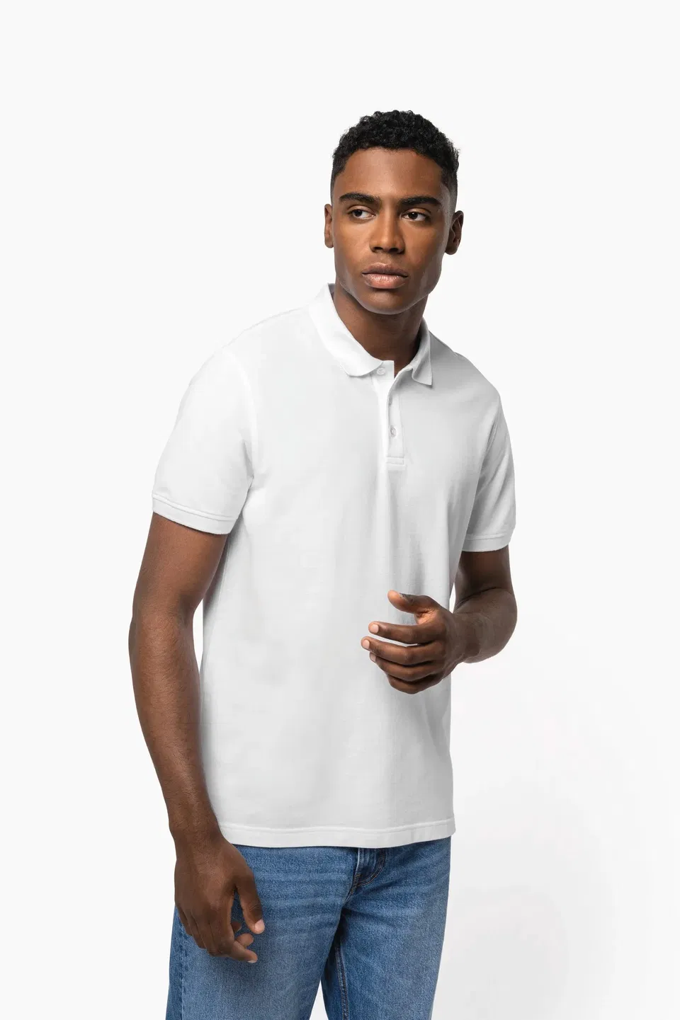 Polo de punto piqué manga corta hombre