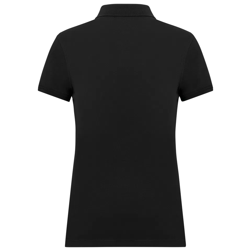 Polo de punto piqué manga corta mujer