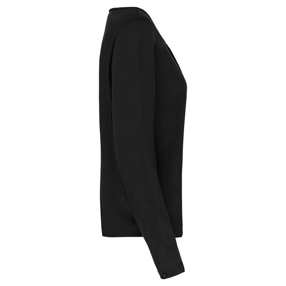 Blusa crepe manga larga mujer