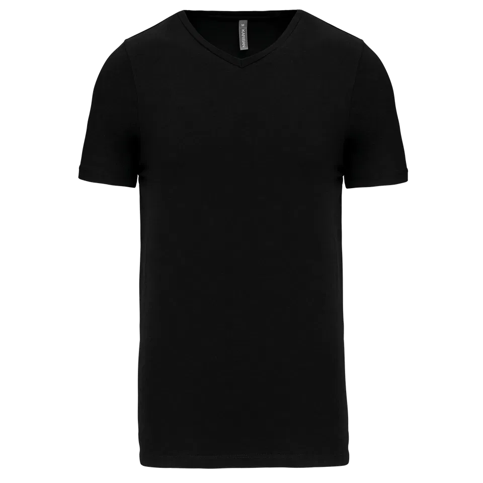 Camiseta con elastano cuello de pico hombre