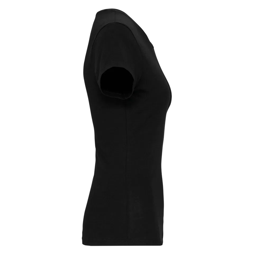 Camiseta con elastano cuello de pico mujer