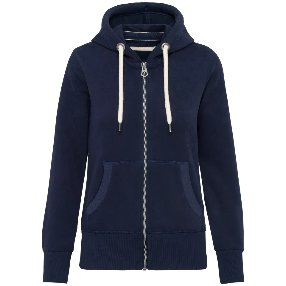 Sudadera vintage - cremallera y capucha mujer