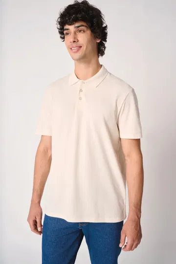 Polo punto piqué hombre