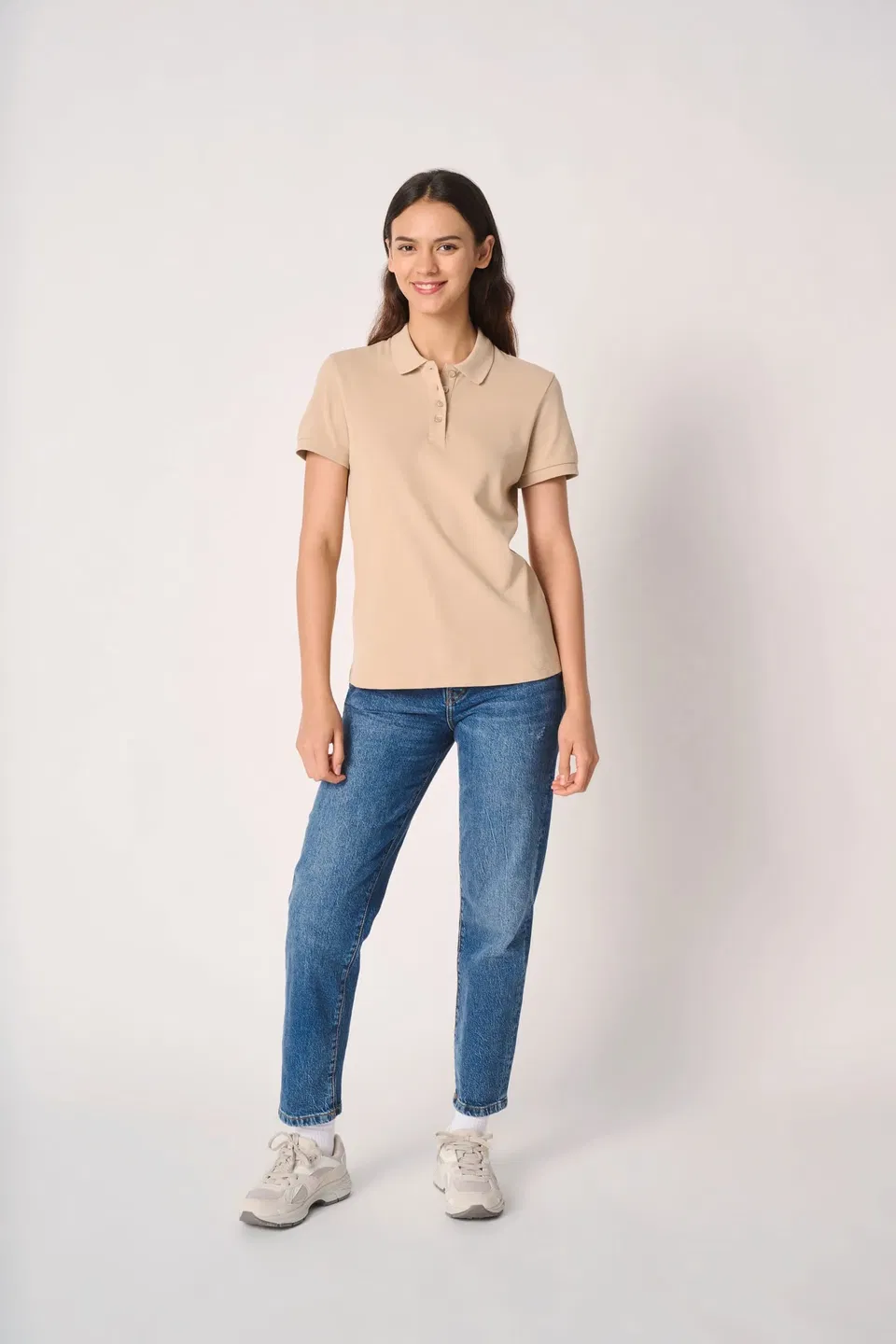 Polo punto piqué mujer