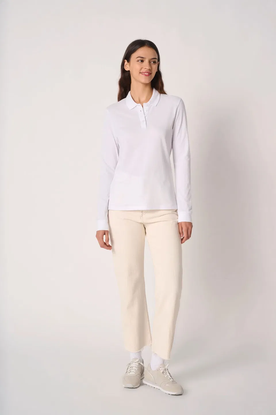 Polo punto piqué LSL mujer