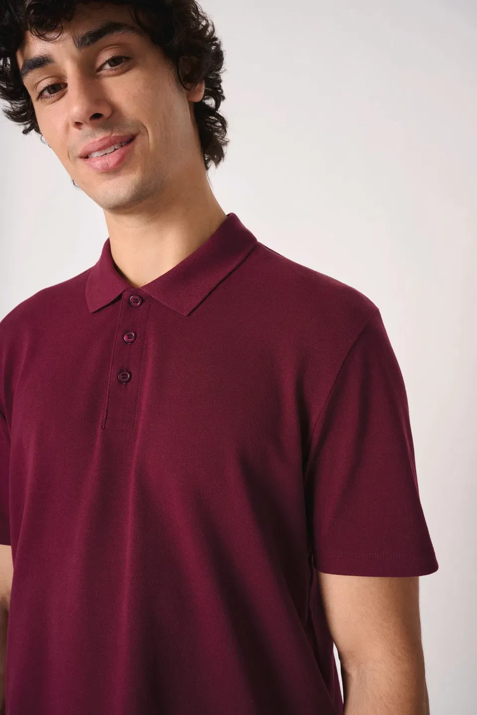 Polo punto piqué hombre
