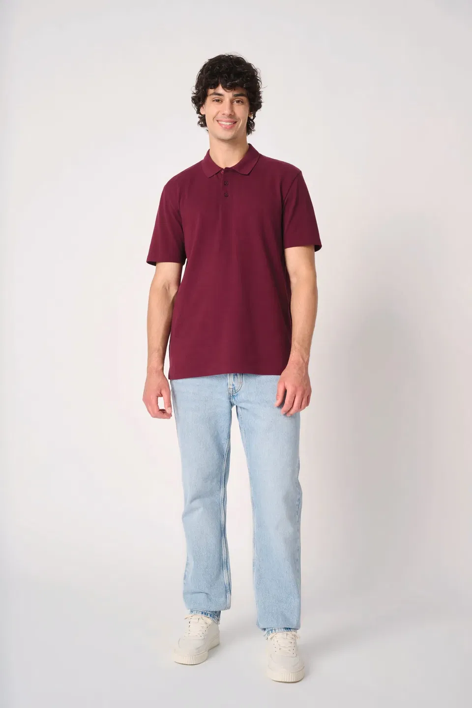 Polo punto piqué hombre