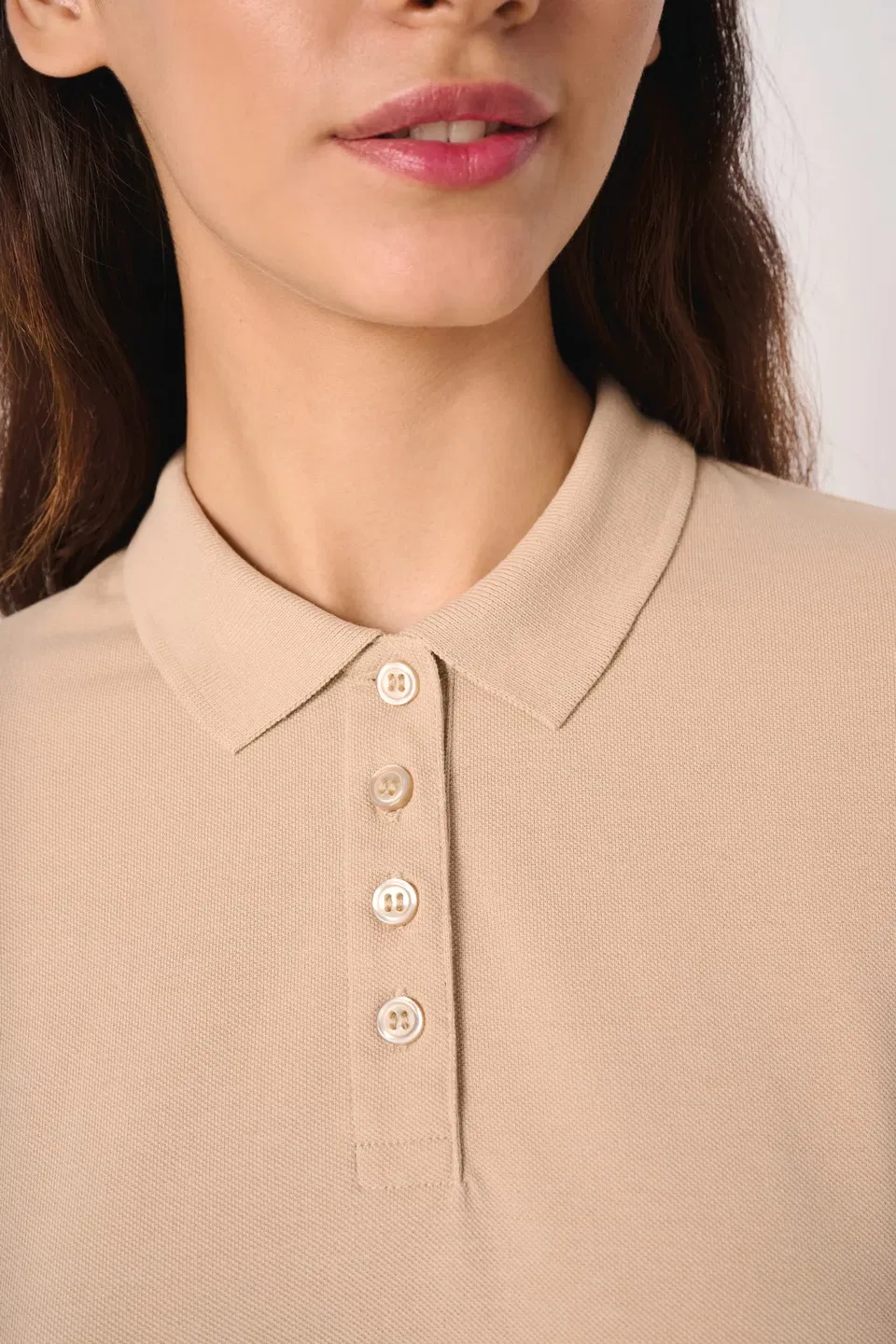 Polo punto piqué mujer