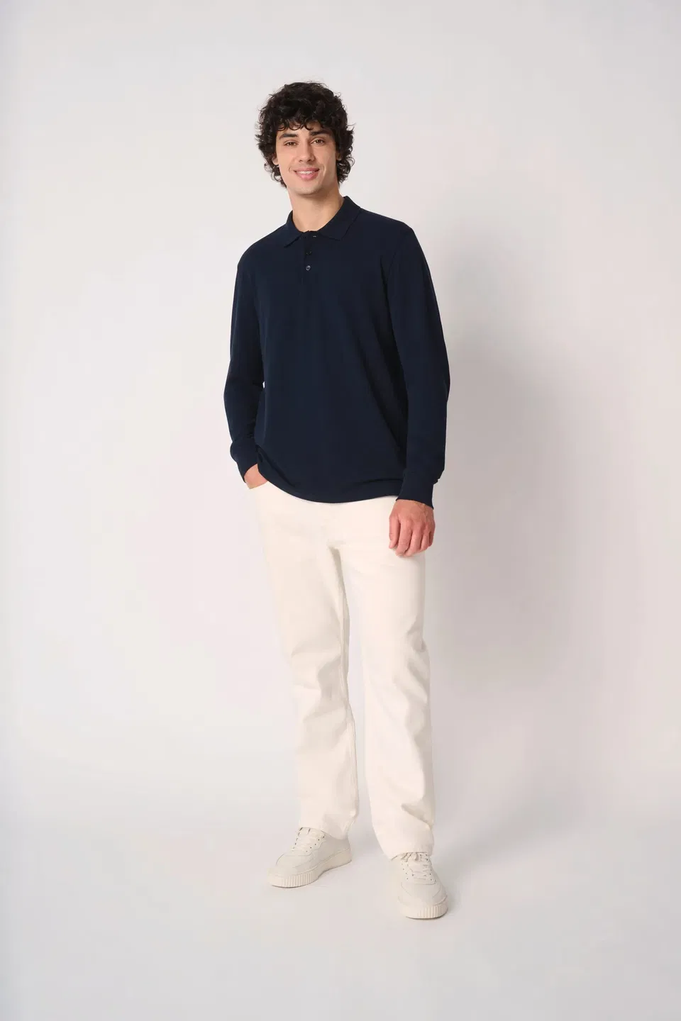 Polo punto piqué LSL hombre